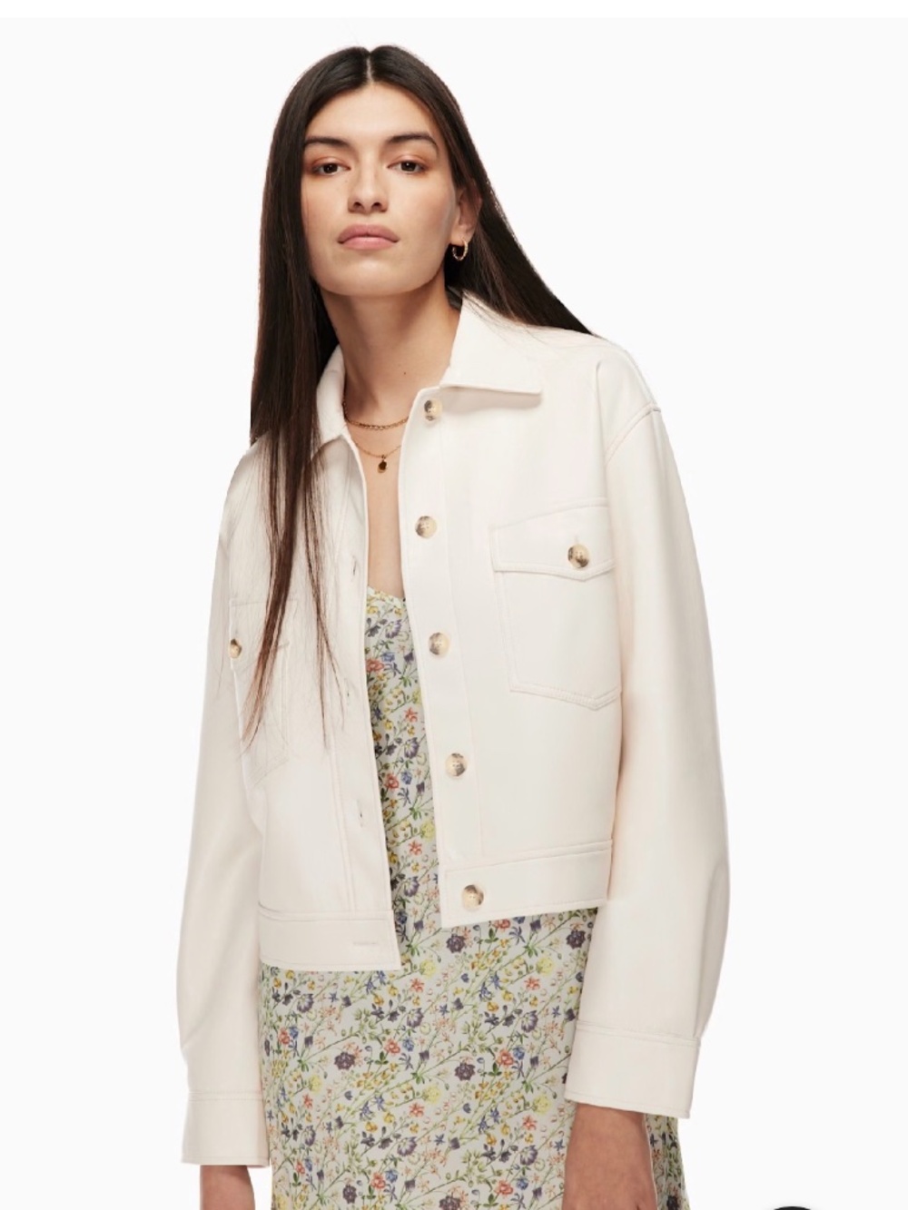 Aritzia Vegan Leather Shirt Jacket